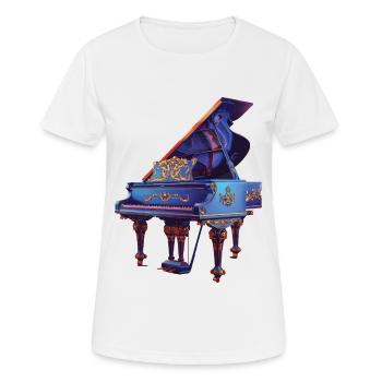 Piano - T-shirt respirant Femme - blanc - Devant - AI Model Female 172 dark (172cm)