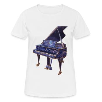 Klavier - Frauen T-Shirt atmungsaktiv - Weiß - Vorne - AI Model Female 172 dark (172cm)