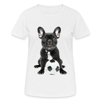 Bouledogue français - T-shirt respirant Femme - blanc - Devant - AI Model Female 172 dark (172cm)