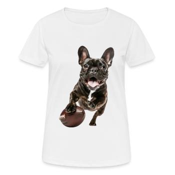 Bouledogue français - T-shirt respirant Femme - blanc - Devant - AI Model Female 172 dark (172cm)