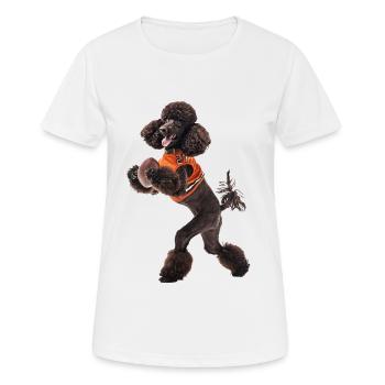 Caniche - T-shirt respirant Femme - blanc - Devant - AI Model Female 172 dark (172cm)