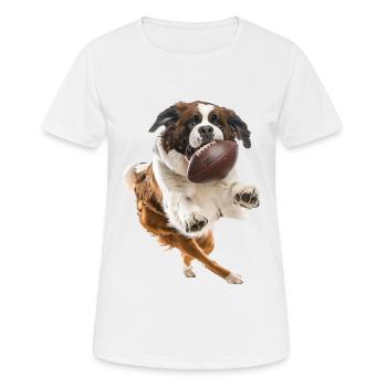 Bernhardiner - Frauen T-Shirt atmungsaktiv - Weiß - Vorne - AI Model Female 172 dark (172cm)