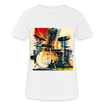Percussion - T-shirt respirant Femme - blanc - Devant - AI Model Female 172 dark (172cm)