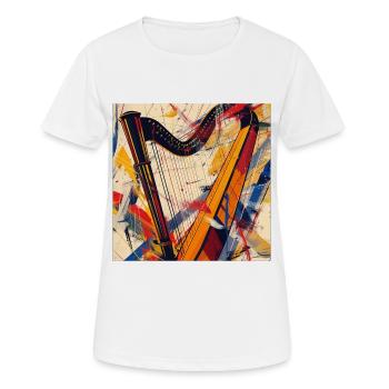Harfe - Frauen T-Shirt atmungsaktiv - Weiß - Vorne - AI Model Female 172 dark (172cm)
