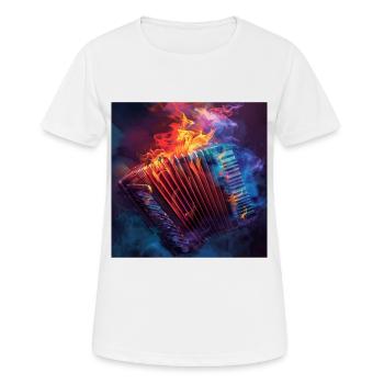 Accordéon - T-shirt respirant Femme - blanc - Devant - AI Model Female 172 dark (172cm)