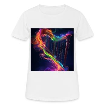 Harfe - Frauen T-Shirt atmungsaktiv - Weiß - Vorne - AI Model Female 172 dark (172cm)