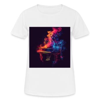 Klavier - Frauen T-Shirt atmungsaktiv - Weiß - Vorne - AI Model Female 172 dark (172cm)