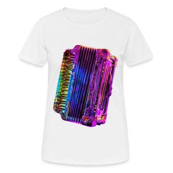 Accordéon - T-shirt respirant Femme - blanc - Devant - AI Model Female 172 dark (172cm)