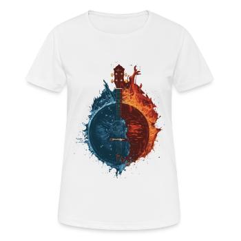 Banjo - Frauen T-Shirt atmungsaktiv - Weiß - Vorne - AI Model Female 172 dark (172cm)