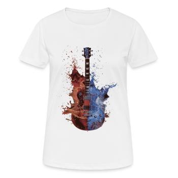 Gitarre - Frauen T-Shirt atmungsaktiv - Weiß - Vorne - AI Model Female 172 dark (172cm)