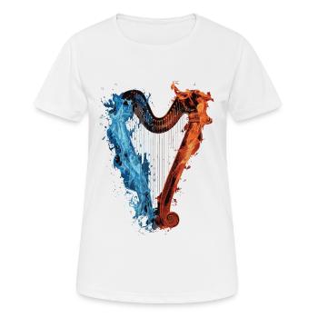 Harfe - Frauen T-Shirt atmungsaktiv - Weiß - Vorne - AI Model Female 172 dark (172cm)