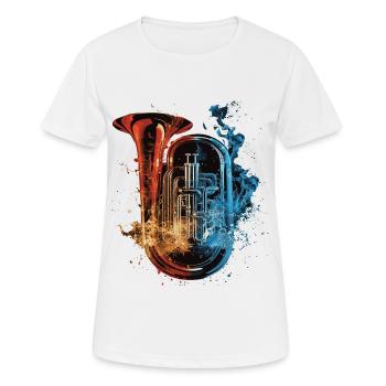 Tuba - Frauen T-Shirt atmungsaktiv - Weiß - Vorne - AI Model Female 172 dark (172cm)