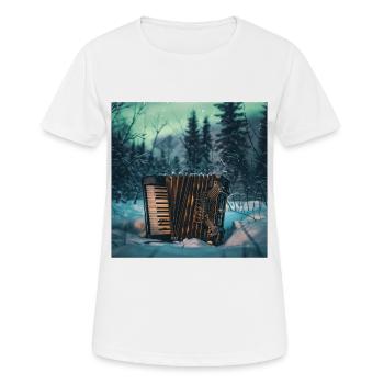 Akkordeon - Frauen T-Shirt atmungsaktiv - Weiß - Vorne - AI Model Female 172 dark (172cm)