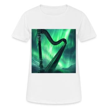 Harfe - Frauen T-Shirt atmungsaktiv - Weiß - Vorne - AI Model Female 172 dark (172cm)