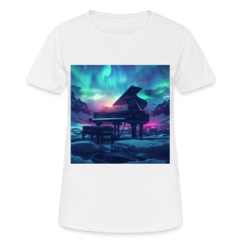 Klavier - Frauen T-Shirt atmungsaktiv - Weiß - Vorne - AI Model Female 172 dark (172cm)