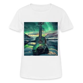 Ukulele - Frauen T-Shirt atmungsaktiv - Weiß - Vorne - AI Model Female 172 dark (172cm)