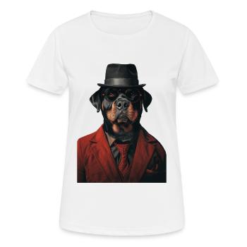 Rottweiler - Frauen T-Shirt atmungsaktiv - Weiß - Vorne - AI Model Female 172 dark (172cm)