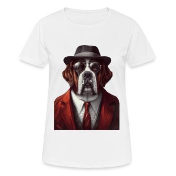Bernhardiner - Frauen T-Shirt atmungsaktiv - Weiß - Vorne - AI Model Female 172 dark (172cm)