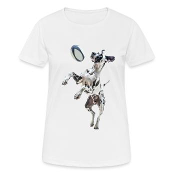 Deutsche Dogge - Frauen T-Shirt atmungsaktiv - Weiß - Vorne - AI Model Female 172 dark (172cm)