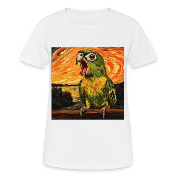 Sittiche - Frauen T-Shirt atmungsaktiv - Weiß - Vorne - AI Model Female 172 dark (172cm)
