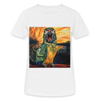Sittiche - Frauen T-Shirt atmungsaktiv - Weiß - Vorne - AI Model Female 172 dark (172cm)