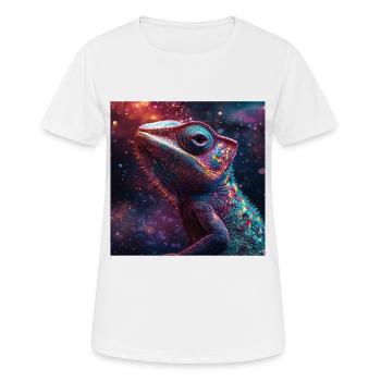 Chamäleon - Frauen T-Shirt atmungsaktiv - Weiß - Vorne - AI Model Female 172 dark (172cm)