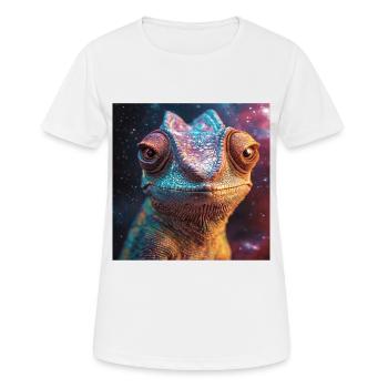 Chamäleon - Frauen T-Shirt atmungsaktiv - Weiß - Vorne - AI Model Female 172 dark (172cm)