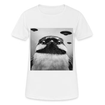 Meise - Frauen T-Shirt atmungsaktiv - Weiß - Vorne - AI Model Female 172 dark (172cm)