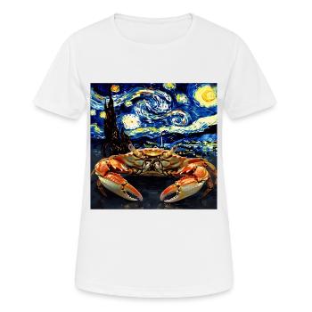Krabbe - Frauen T-Shirt atmungsaktiv - Weiß - Vorne - AI Model Female 172 dark (172cm)