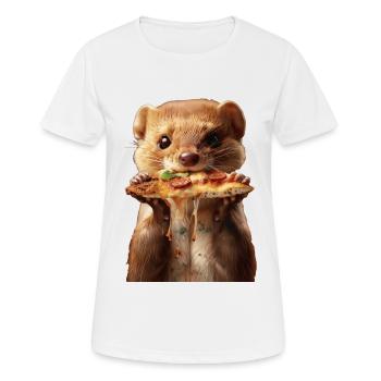 Wiesel - Frauen T-Shirt atmungsaktiv - Weiß - Vorne - AI Model Female 172 dark (172cm)