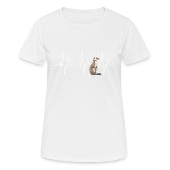 Wiesel - Frauen T-Shirt atmungsaktiv - Weiß - Vorne - AI Model Female 172 dark (172cm)