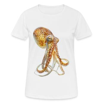 Tintenfisch - Frauen T-Shirt atmungsaktiv - Weiß - Vorne - AI Model Female 172 dark (172cm)
