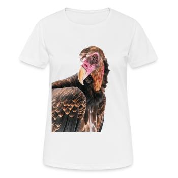 Geier - Frauen T-Shirt atmungsaktiv - Weiß - Vorne - AI Model Female 172 dark (172cm)