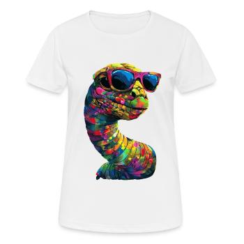Wurm - Frauen T-Shirt atmungsaktiv - Weiß - Vorne - AI Model Female 172 dark (172cm)