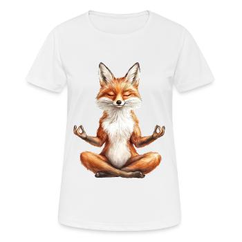 Fuchs - Frauen T-Shirt atmungsaktiv - Weiß - Vorne - AI Model Female 172 dark (172cm)