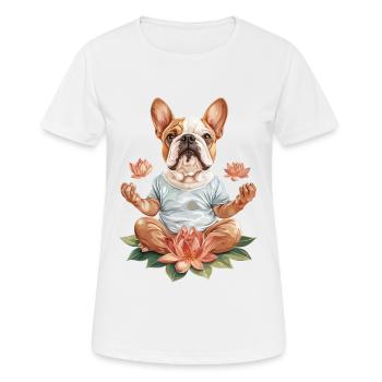 Bulldogge - Frauen T-Shirt atmungsaktiv - Weiß - Vorne - AI Model Female 172 dark (172cm)