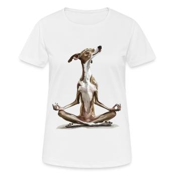 Windhund - Frauen T-Shirt atmungsaktiv - Weiß - Vorne - AI Model Female 172 dark (172cm)