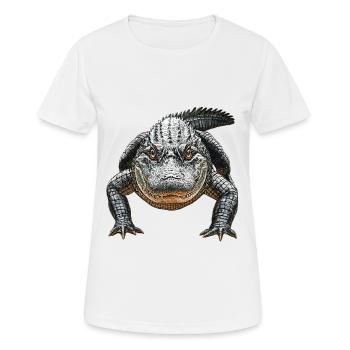 Alligator - Frauen T-Shirt atmungsaktiv - Weiß - Vorne - AI Model Female 172 dark (172cm)