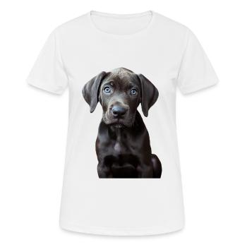 Deutsche Dogge - Frauen T-Shirt atmungsaktiv - Weiß - Vorne - AI Model Female 172 dark (172cm)