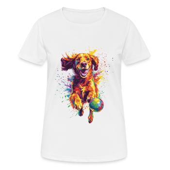 Irish Setter - Frauen T-Shirt atmungsaktiv - Weiß - Vorne - AI Model Female 172 dark (172cm)
