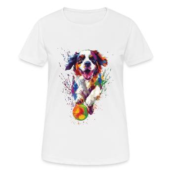 Bernhardiner - Frauen T-Shirt atmungsaktiv - Weiß - Vorne - AI Model Female 172 dark (172cm)