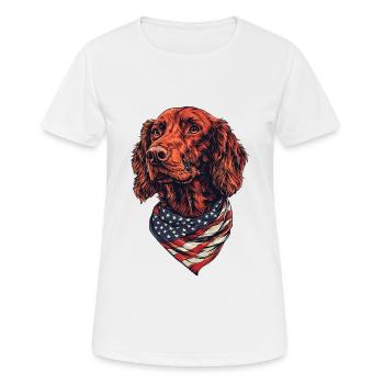 Irish Setter - Frauen T-Shirt atmungsaktiv - Weiß - Vorne - AI Model Female 172 dark (172cm)