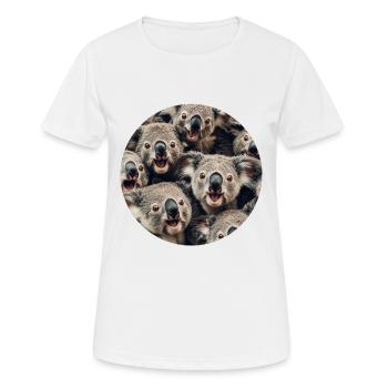 Koala - Frauen T-Shirt atmungsaktiv - Weiß - Vorne - AI Model Female 172 dark (172cm)