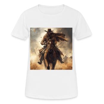 Cowboy - Frauen T-Shirt atmungsaktiv - Weiß - Vorne - AI Model Female 172 dark (172cm)