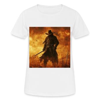 Cowboy - Frauen T-Shirt atmungsaktiv - Weiß - Vorne - AI Model Female 172 dark (172cm)