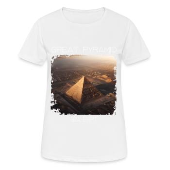 Große Pyramide - Frauen T-Shirt atmungsaktiv - Weiß - Vorne - AI Model Female 172 dark (172cm)