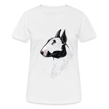 Bullterrier - Frauen T-Shirt atmungsaktiv - Weiß - Vorne - AI Model Female 172 dark (172cm)