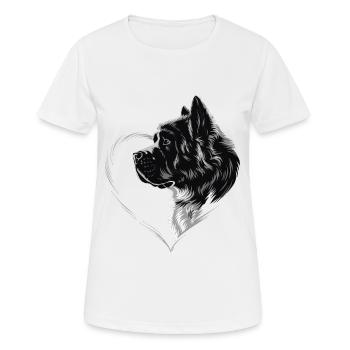 Bernhardiner - Frauen T-Shirt atmungsaktiv - Weiß - Vorne - AI Model Female 172 dark (172cm)