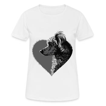 Pudel - Frauen T-Shirt atmungsaktiv - Weiß - Vorne - AI Model Female 172 dark (172cm)