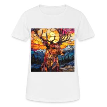 Reh - Frauen T-Shirt atmungsaktiv - Weiß - Vorne - AI Model Female 172 dark (172cm)